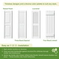thumbnail image 5 of Demi Bonn Exterior Window Shutters - Two horizontal bars, Weather-Resistant Polypropylene, Easy DIY Install - Louver Shutters for Windows Outside, Vinyl, Brick, 14"W*31" H, White, 5 of 8