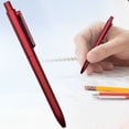 thumbnail image 2 of Matte Red Pen Barrel Retractable Pens 2 Pack, 1.0 mm Medium Point Ballpoint Pens with Soft Rubber Grip, Smooth Writing Black Ink Pens for Schǒ-ǒl Office, 2 of 9