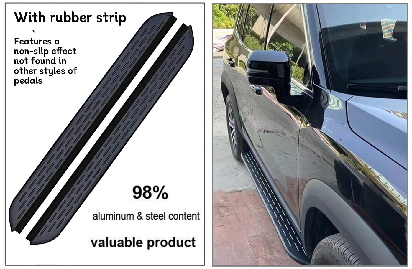 Running boards for Lincoln Corsair 2020-2025 accessories Aluminium Side Step Nerf bar (with Brackets) black