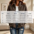 thumbnail image 3 of Fleece Jacket Women Solid Color Stand Collar Zip Up Fuzzy Short Coat with Pockets for Fall Daily Wear and Casual Outings, 3 of 8