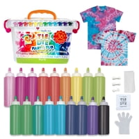 Create Basics Tie Dye Party Tub w/ 18 Pre-Filled Bottles