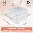 thumbnail image 5 of 100Pcs Clear Plastic Take Out Containers,Clear Plastic Hinged Food Containers,Disposable Clamshell Dessert Container with Lid for Salads,Dessert,Cakes,5x4.7x2.8 inch, 5 of 7
