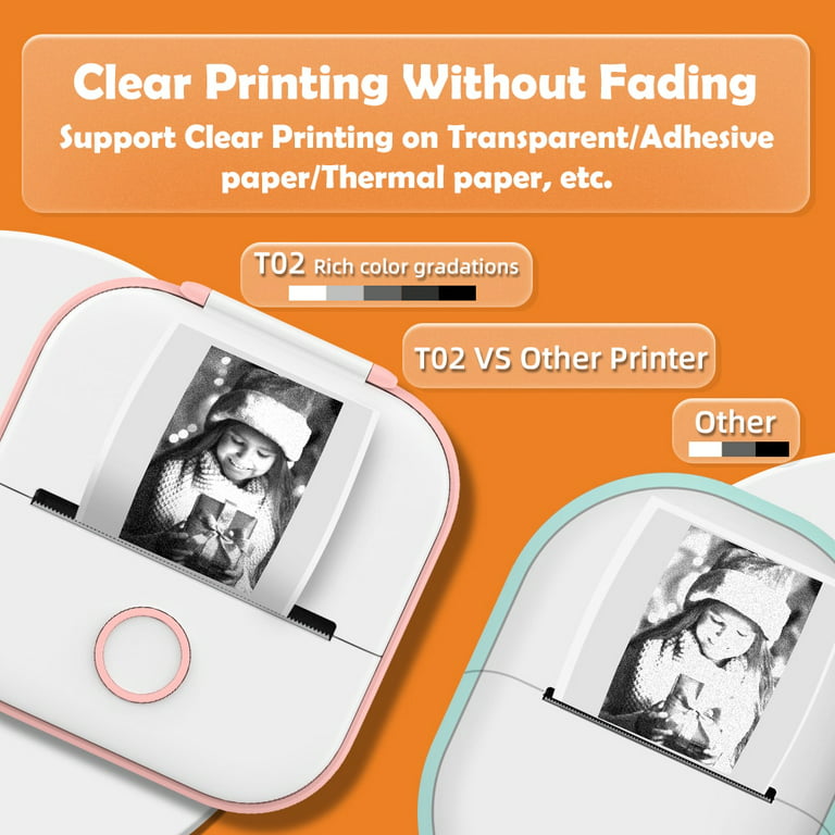 Phomemo T02 Mini Printer Portable Printer Thermal Printing Sticker