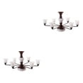 thumbnail image 1 of ZheElen Trendy Chic Miniature Chandelier Ceiling Lamp Model Layout Decor Accessories Bronze White Light 8.2x4.5cm 2Set, 1 of 6