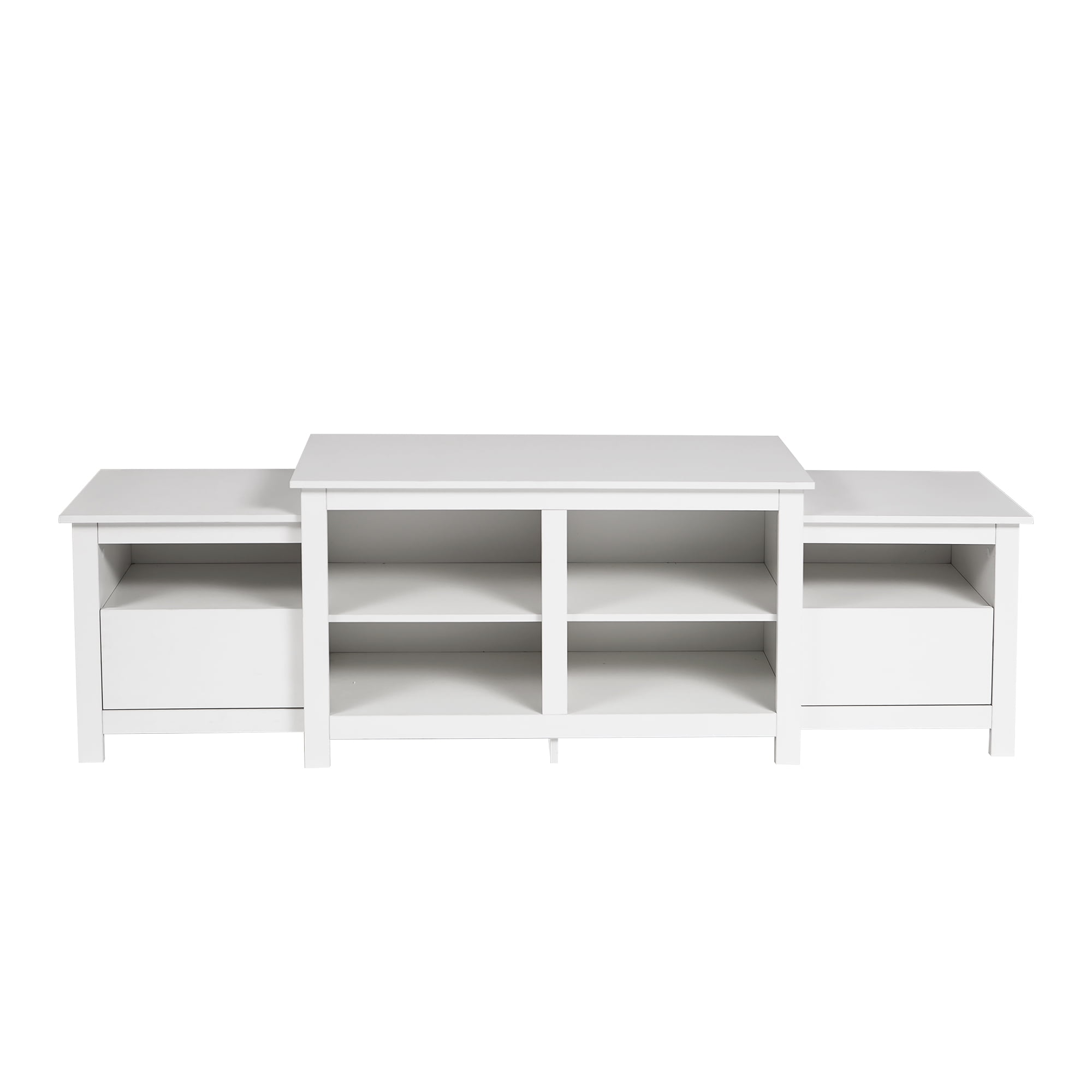 Yardi Yard Modern Farmhouse Media Entertainment Center for TVs up to 80", Wood TV Cabinet for Living Room White Yardi Yard Modern Farmhouse Media Entertainment Center for TVs up to 80", Wood TV Cabinet for Living Room White