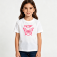 thumbnail image 2 of Girls Graphic Tees Butterfly Victory Class Kids T Shirt Cute 100% Cotton Short Sleeve Soft Tops 4-13Y, 2 of 5