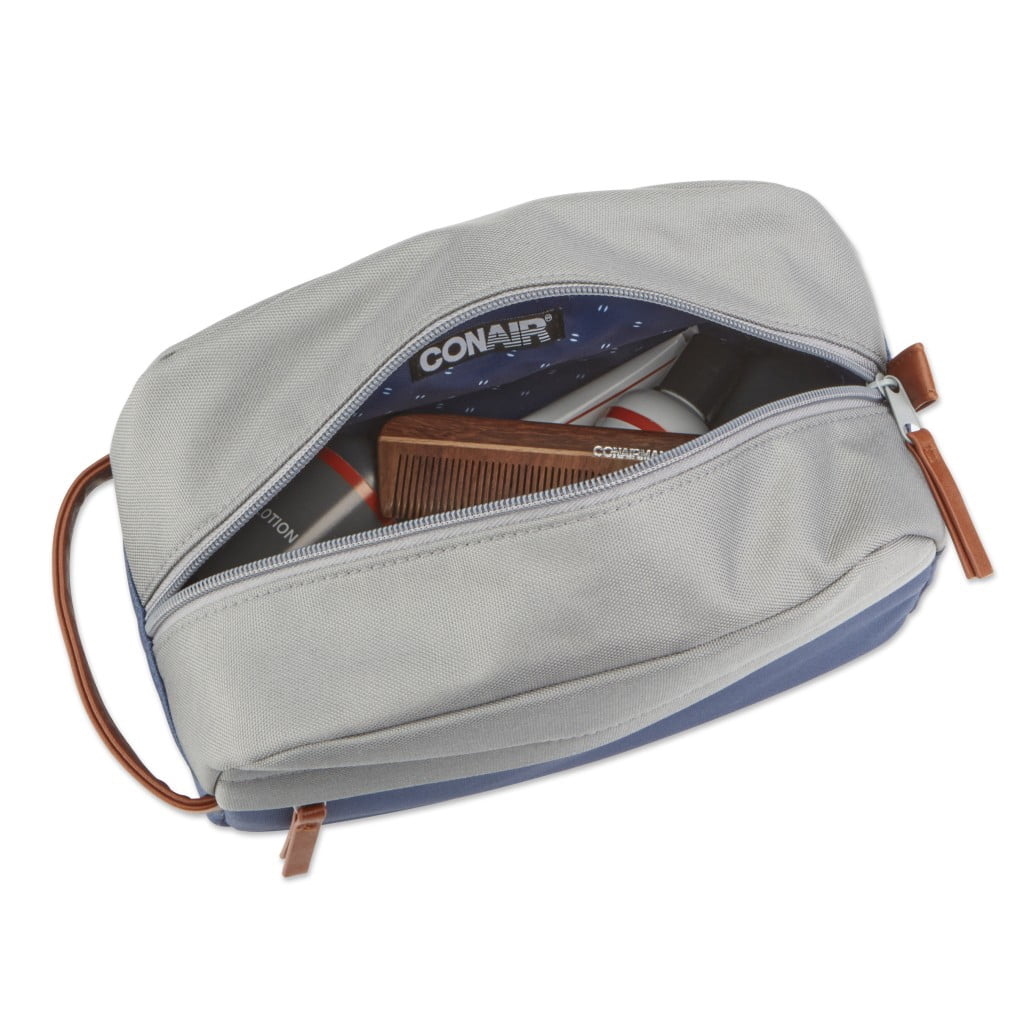 Conair Two Tone Navy and Grey Toiletry Bag