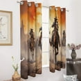 thumbnail image 2 of Vintage Western Cowboy Blackout Curtains for Bedroom Curtains Insulated Room Darkening Window Drapes for Living Room, 2 of 7