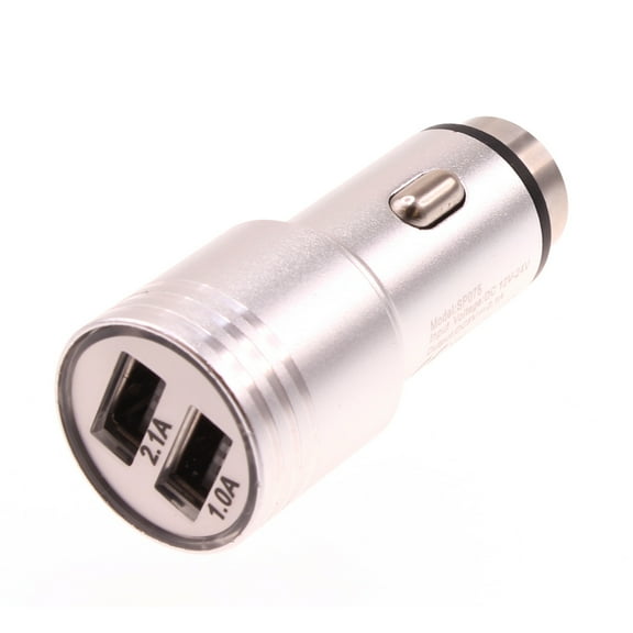 3.1A Car Charger for Samsung Galaxy A73 5G A53 5G A33 5G A13 5G A03s Phones - 2-Port USB Power Adapter Stainless Steel