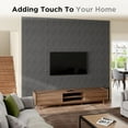 thumbnail image 2 of Easy4Home 4Pcs Wood Soundproof Wall Panels 94.5" x 12.6" Wood Slat Acoustic Panels, Dark Gray, 2 of 6