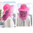 thumbnail image 2 of Fisherman hat sun hat anti-mosquito head net outdoor fisherman hat with hidden mesh/rose Red, 2 of 6