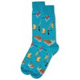 thumbnail image 3 of MeMoi Men's It's Fishing Time Bamboo Blend Novelty Crew Sock - Mens - Male, 10-13, Capri Breeze, 3 of 4