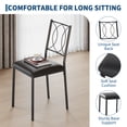thumbnail image 3 of 3 Piece Modern Dining Table Set for 2, Space Saving Kitchen Table and Chairs with Sturdy Steel Frame, Ideal for Small Space, Apartment, Dining Room, Studio, Walnut, 3 of 9