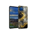 thumbnail image 1 of Compatible with Moto One 5G Phone Case, Golden-Marble-156 Case Men Women, Flexible Silicone Shockproof Case for Moto One 5G, 1 of 1