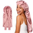 thumbnail image 1 of Gorro de seda Umisleep 22 Momme Mulberry Silk para mujer, color rosa, 1 of 7