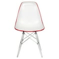 thumbnail image 4 of LeisureMod Cresco Molded Dining Side Chair - Acrylic Base Modern Accent Chair, Kitchen and Dining Stool, Set of 4, 4 of 7