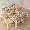 thumbnail image 4 of Multicolor Ethnic Paisley and Floral Pattern Rectangle Tablecloth 60"x120",Waterproof Polyester Rectangle Table Cloth, Wipeable Spillproof Polyester Tablecloth for Dining, Camping, Indoor and Outdoor, 4 of 6