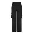 thumbnail image 7 of Stamzod Mens Jogging Pants with Pockets Fashion Solid Color Summer Elastic Waist Cargo Pants Casual Loose Plus Size Sweatpants for Men Black B XL, 7 of 7