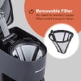 thumbnail image 3 of Elite Gourmet EHC116 - Cafetera doble goteo doble incluye dos tazas térmicas interiores de acero ino, 3 of 7