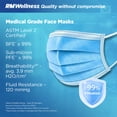 thumbnail image 7 of RM WELLNESS Blue 3-Ply Disposable Face Masks with Ear Loops, Adult, 20 Count, 7 of 7