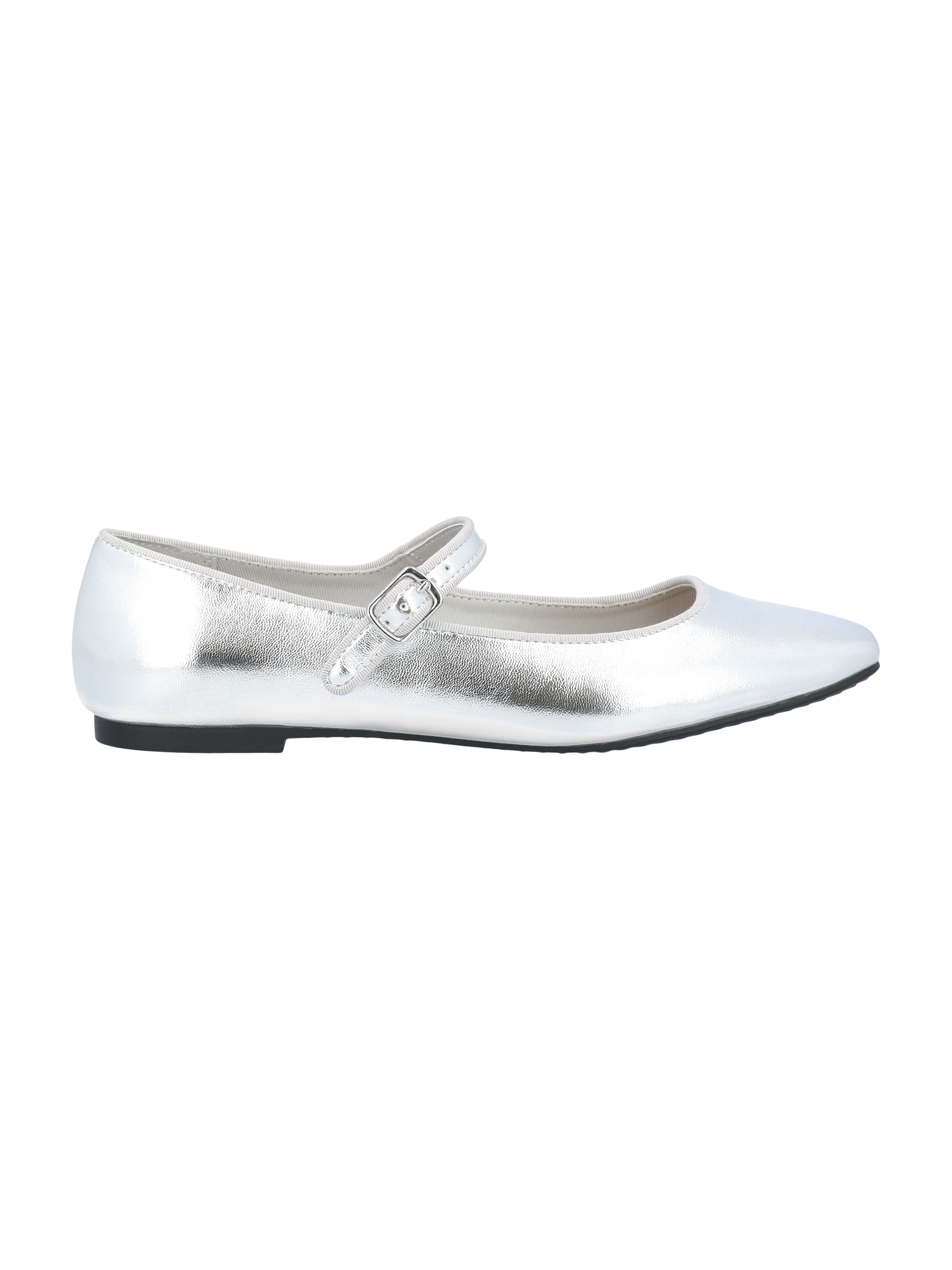 Time and Tru Women's Faux Leather Mary Jane Flats, Wide Width Available