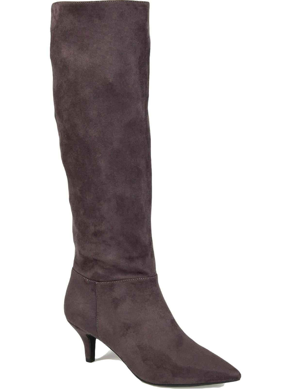 Journee Collection Womens VELLIA Faux Suede Pull-On Knee-High Boots ...