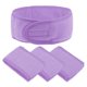 thumbnail image 1 of 4 diademas de spa, bandas de pelo suaves para mujer para lavado de cara, máscara facial de baño, yoga, morado claro, 1 of 7