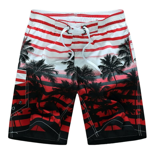 yievot Men's Swim Trunks Quick Dry Swim Shorts Printed Drawstring Short Swimwear Bathing Suits Hawaii Beach Board Shorts