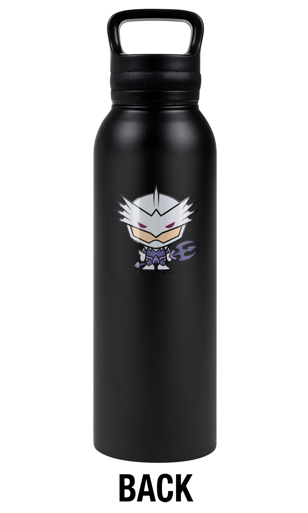 Aquaman Movie Official Ocean Master Chibi Character 24 oz Insulated Canteen Water Bottle, Leak Resistant, Vacuum Insulated Stainless Steel with Loop Cap, Black