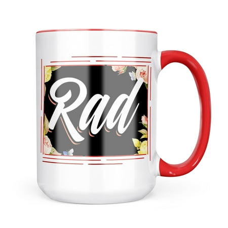 

Neonblond Floral Border Rad Mug gift for Coffee Tea lovers