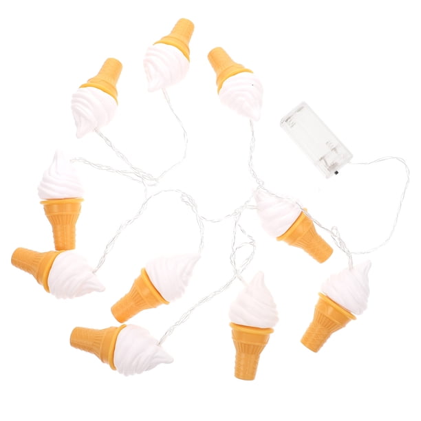 1 Juego de luces LED decorativas con forma de helado para decoración de interiores