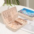 thumbnail image 6 of BZSMCE Leather Jewelry Box - Rectangular Whispers Of Spring Pattern 8.27x5.5x1.78in Beige, 6 of 8
