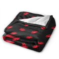 thumbnail image 2 of Bright Red Lips Blanket Gifts For Kids Adults - Lightweight Throw Blanket For Bedroom Living Room Decor Soft Fuzzy Fleece Cozy Plush Bed Couch 40"X30", 2 of 7