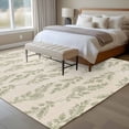 thumbnail image 4 of Area Rug for Living Room, Green Botanical Non-Slip Indoor Large Carpet for Bedroom/Dining Room, Pastoral Elegant Spring Floral Rustic Washable Low-Profile Rectangle Floor Runner Rugs - 6 x 9 Ft, 4 of 8
