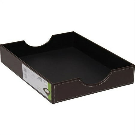 Hom Organization Letter Tray - Brown Faux Leather
