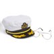 thumbnail image 1 of Kit de capitán de mar Captain Hats Capitán Hat Aviator Gafasses Blanco clear, 1 of 1
