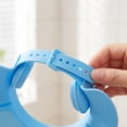 thumbnail image 3 of Toddler Waterproof Bath Cap, Adjustable Anti Leak Shampoo Caps With Eye Shield For Babies Kids Blue, 3 of 6