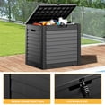 thumbnail image 5 of Dextrus Outdoor Lockable 31 gal Resin Deck Box, Black, 5 of 7