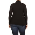 thumbnail image 4 of Women's Solid Long Sleeve Turtleneck Lightweight Pullover Plus Size Top Sweater, 4 of 5