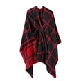 thumbnail image 1 of Cape Châle Tricotée Unie pour Femmes - Enveloppe Mode Automne Hiver Confortable, 1 of 2