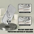 thumbnail image 5 of for iPhone 14 Pro Max Magnetic Glitter Case Compatible with MagSafe,Camera Lens Protector Full Protection Elegant Anti-Scratch Dust-Proof Net Case Cover for iPhone 14 Pro Max Silver, 5 of 15