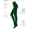 thumbnail image 3 of Cotton Tights | Soft & Warm Winter Pantyhose | 100 Den | S M L Xl | Made In Italy | (L/XL, Green), 3 of 4