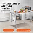 thumbnail image 2 of KFFKFF Commercial Folding Work Table Workstation, 48 x 30" Heavy-Duty Stainless-Steel Kitchen Prep Table with 300 lbs Load, for Kitchen, 2 of 8