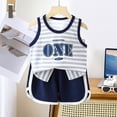 thumbnail image 2 of TAmten Toddler Baby Boys Summer Outfits Short Sleeve Cartoon Print T-Shirt Tops & Shorts Sets 2Pcs Cute Baby Boys Cotton Summer Clothes for 1t 2t 3t 4t 5t 6t Dark Blue,18-24 Months, 2 of 6
