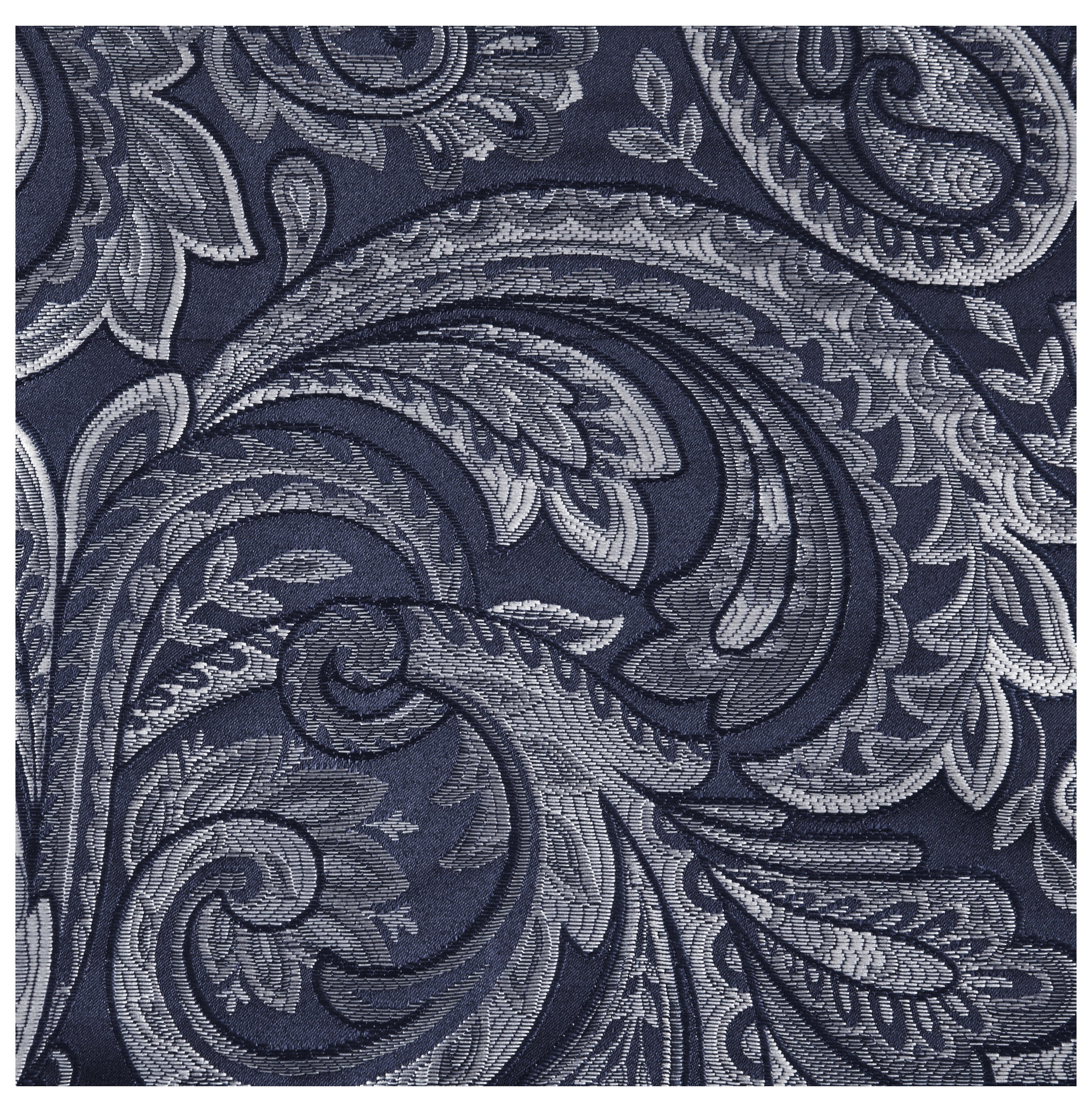 Jacquard Window Rod Pocket Valance With Beads Navy 50x18" Navy + Polyester