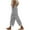 Gray, variant on Wide Leg Pants for Women Cotton Elastic High Waisted Striped Lounge Pants Casual Loose Trousers with Pockets