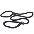 thumbnail image 2 of Dogs My Love Nylon Rope Slip Dog Lead Adjustable Collar and Leash 6ft Long (Large: 0.4" (10mm), Black), 2 of 3