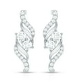 thumbnail image 2 of Rosec Jewels - Lab Grown Diamond Bypass Earrings (EF-VS Quality) - Designer Earrings Ready to Gift for Anniversary, 18K White Gold, 2 of 7
