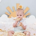 thumbnail image 4 of Sunshine Crown For Baby's 1/2 Birthday - “Here Come The Sun” Hat For Half Birthday - Golden Sunshine Birthday Party Handmade Hat - Sun Crown For 6 Month Birthday Party Decor, 4 of 8