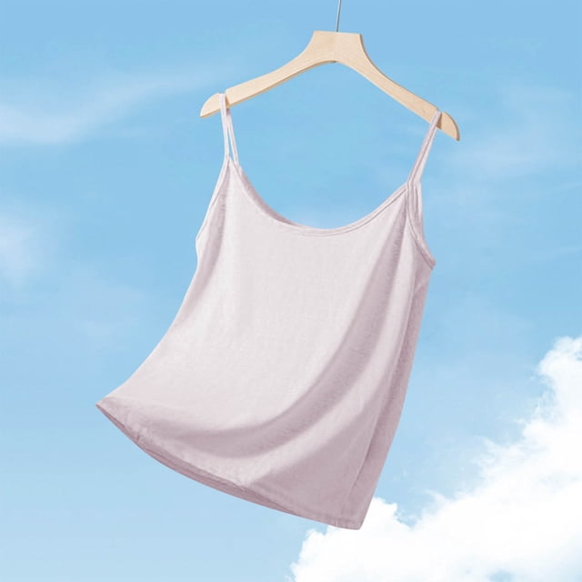 Wzzjkit Débardeurs pour Femmes Mode Décontractée Ample et Confortable Couleur Unie Sans Manches Col Rond Camisoles